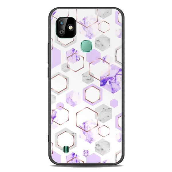 Stylish Marble Series Soft Phone Case - Premium Glass Case - Design 5 - Infinix Smart HD 2021