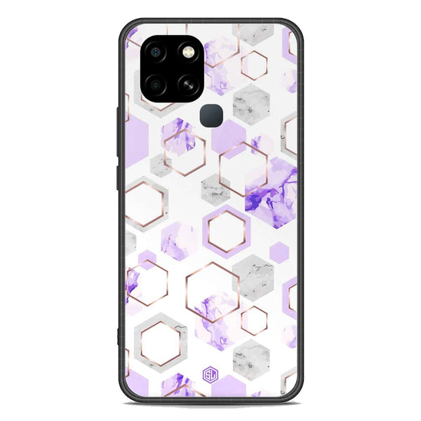 Stylish Marble Series Soft Phone Case - Premium Glass Case - Design 5 - Infinix Smart 6