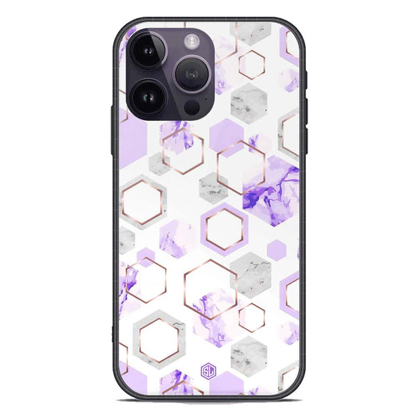 Stylish Marble Series Soft Phone Case - Premium Glass Case - Design 5 - iPhone 14 Pro