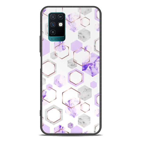 Stylish Marble Series Soft Phone Case - Premium Glass Case - Design 5 - Infinix Note 10
