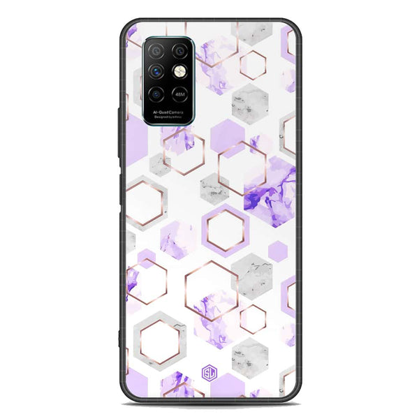 Stylish Marble Series Soft Phone Case - Premium Glass Case - Design 5 - Infinix Note 8i