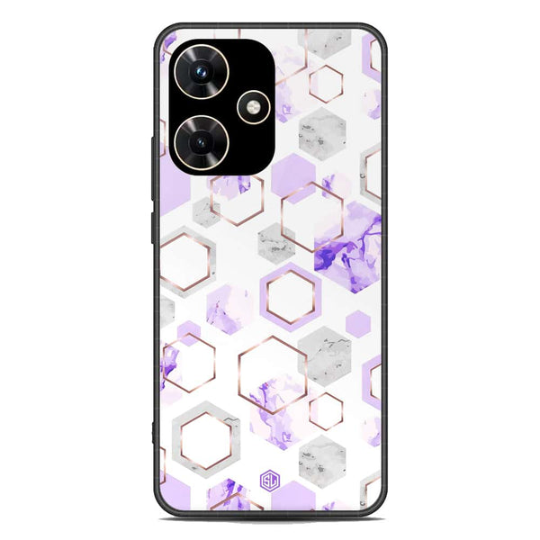 Stylish Marble Series Soft Phone Case - Premium Glass Case - Design 5 - Infinix Hot 30i