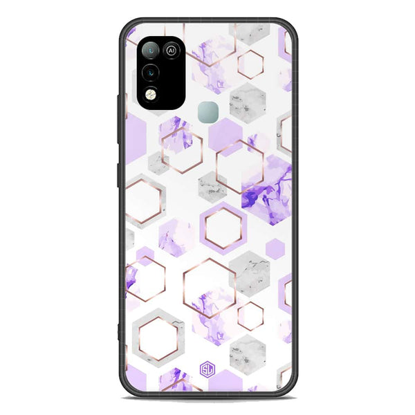 Stylish Marble Series Soft Phone Case - Premium Glass Case - Design 5 - Infinix Hot 10 Play