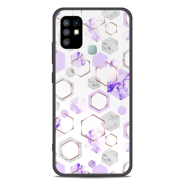 Stylish Marble Series Soft Phone Case - Premium Glass Case - Design 5 - Infinix Hot 10