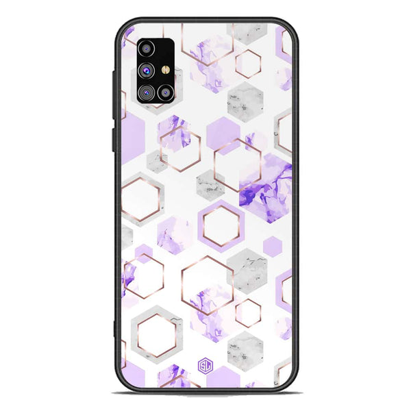 Stylish Marble Series Soft Phone Case - Premium Glass Case - Design 5 - Samsung Galaxy M31s