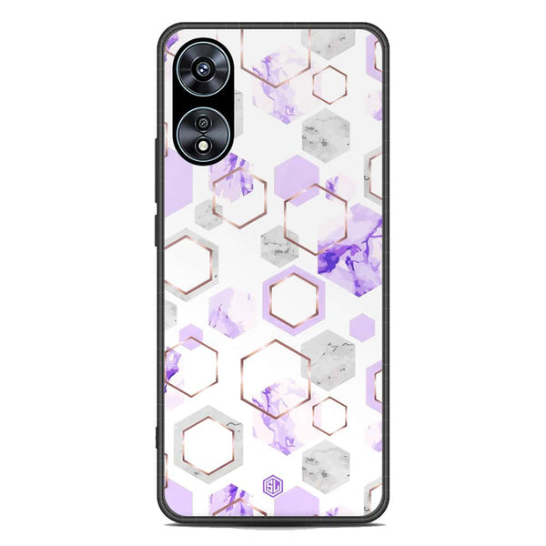 Stylish Marble Series Soft Phone Case - Premium Glass Case - Design 5 - Oppo A78 4G