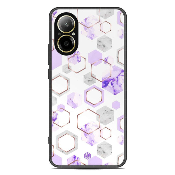 Stylish Marble Series Soft Phone Case - Premium Glass Case - Design 5 - Realme C67 4G