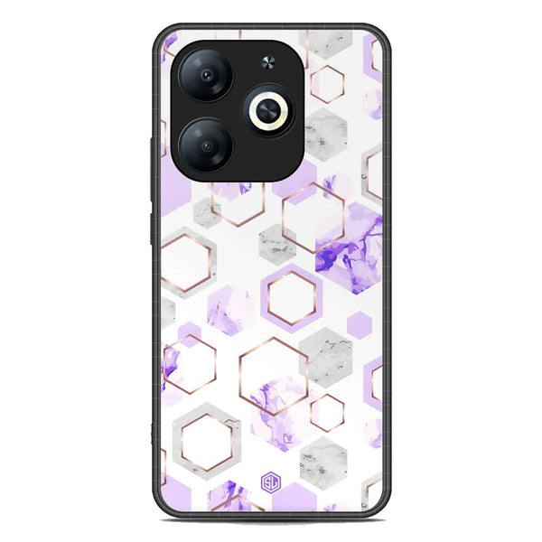 Stylish Marble Series Soft Phone Case - Premium Glass Case - Design 5 - Tecno Spark 20