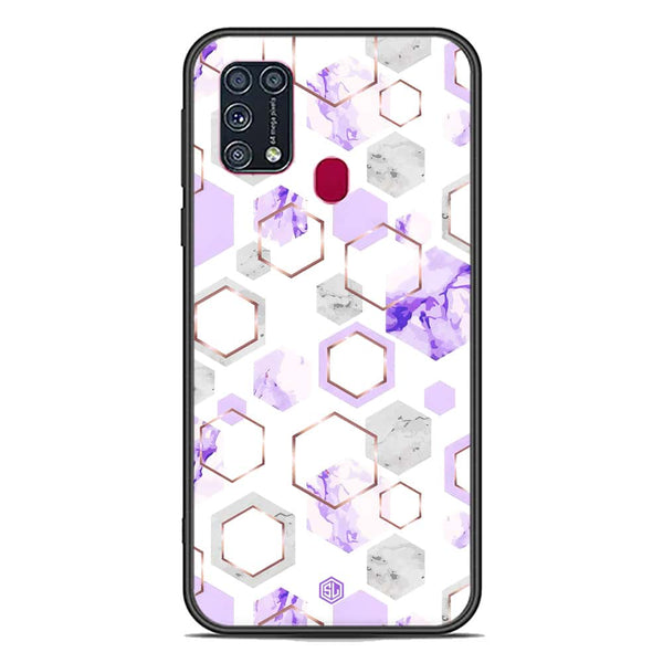 Stylish Marble Series Soft Phone Case - Premium Glass Case - Design 5 - Samsung Galaxy M31