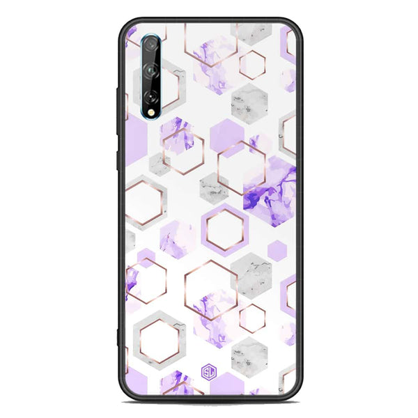 Stylish Marble Series Soft Phone Case - Acrylic Case - Design 5 - - Huawei Y8p