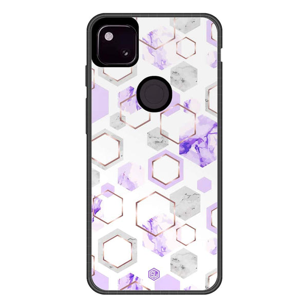 Stylish Marble Series Soft Phone Case - Metal Case - Design 5 - Google Pixel 4a