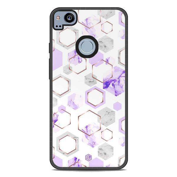Stylish Marble Series Soft Phone Case - Metal Case - Design 5 - Google Pixel 2