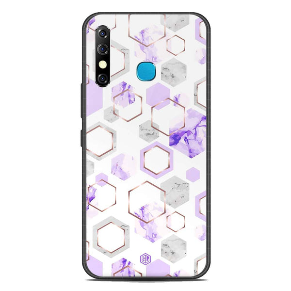 Stylish Marble Series Soft Phone Case - Premium Glass Case - Design 5 - Infinix Hot 8