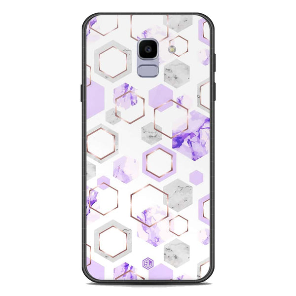 Stylish Marble Series Soft Phone Case - Premium Glass Case - Design 5 - Samsung Galaxy J6 2018