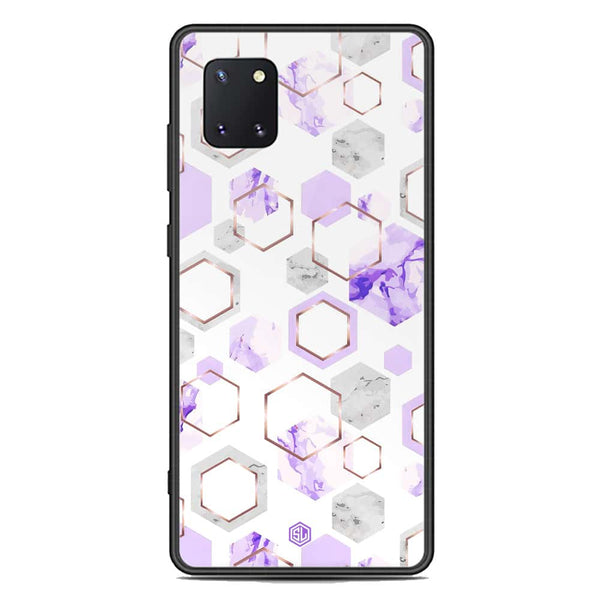 Stylish Marble Series Soft Phone Case - Premium Glass Case - Design 5 - Samsung Galaxy A81