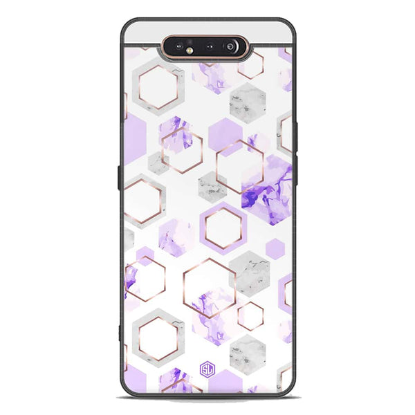 Stylish Marble Series Soft Phone Case - Premium Glass Case - Design 5 - Samsung Galaxy A80