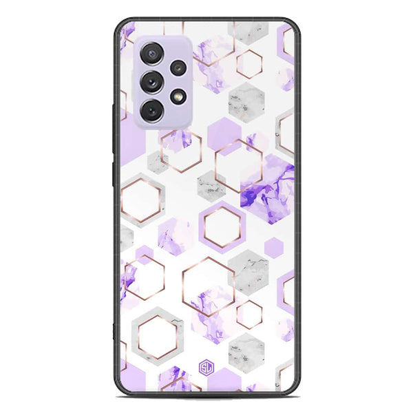 Stylish Marble Series Soft Phone Case - Premium Glass Case - Design 5 - Samsung Galaxy A72