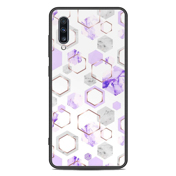 Stylish Marble Series Soft Phone Case - Premium Glass Case - Design 5 - Samsung Galaxy A70